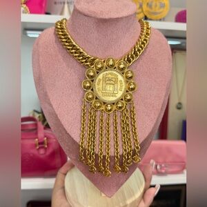 CHANEL Gold Medallion Necklace